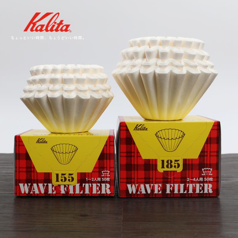 日本 Kalita 手冲咖啡滤纸/蛋糕杯/折纸滤杯波纹漂白滤纸 155/185