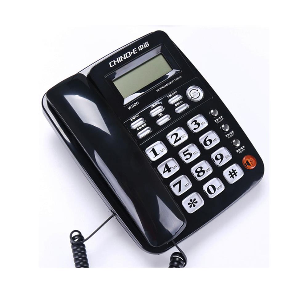 中诺W520来电显示坐式固定电话机家用办公室单机大铃声老年人座机