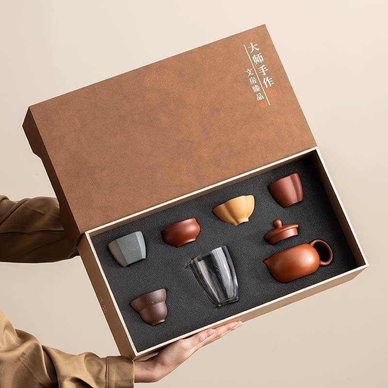 国潮文创五福茶具套组西施石瓢手工高端茶杯泡茶壶送领导长辈礼品,餐饮具,功夫茶具,淘宝优惠券,粉丝福利购,淘宝优惠卷