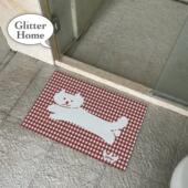 Glitter Home小猫吸水凉垫矽藻泥地垫软ins吸水防滑化妆室浴室脚