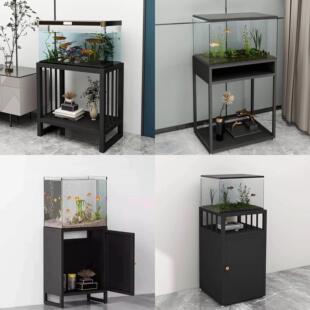 鱼缸承重架子免鱼缸铁艺专用底柜一体鱼缸安装柜放置底座置物架柜