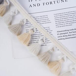 窗帘吊穗花边纱边辅料手工流苏短边穗子吊球法式侧拼接立边M-581