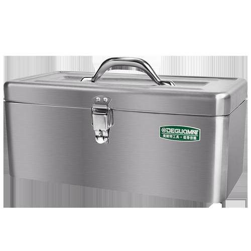 美耐特工具箱不锈钢大号工业级电工维修多功能家用手提车载收纳盒