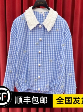 LE FAME拉飞姆专柜25夏装女士新品格子上衣LF25X11SC235 3295
