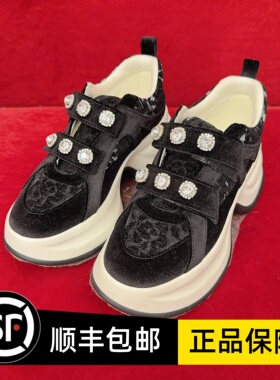 lefame 拉飞姆专柜正品2025夏丝绒蕾丝厚鞋 底LF24D31CA412原2495