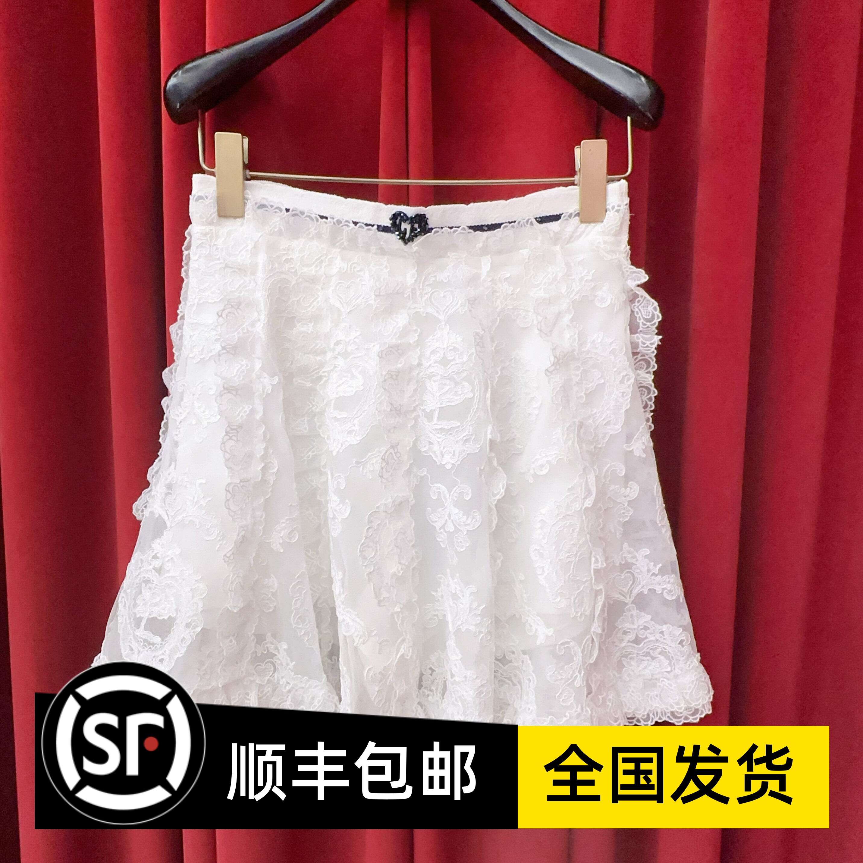 Le fame拉飞姆国内专柜代购 24夏网球运动蕾丝半裙LF24X51SS141