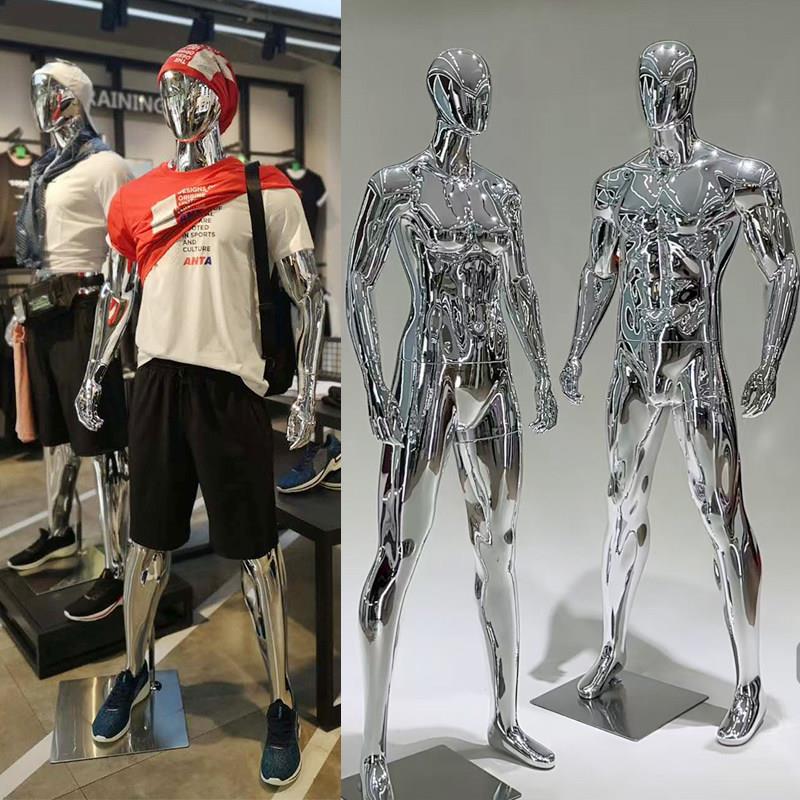 电镀肌肉运动模特道具 男女全身组合服装模特人台 拍摄假人展示
