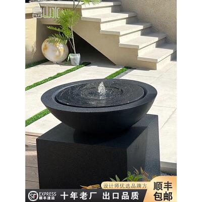 聚宝盆花园庭院阳台会所流水摆件喷泉水景观简约循环水钵水系小品