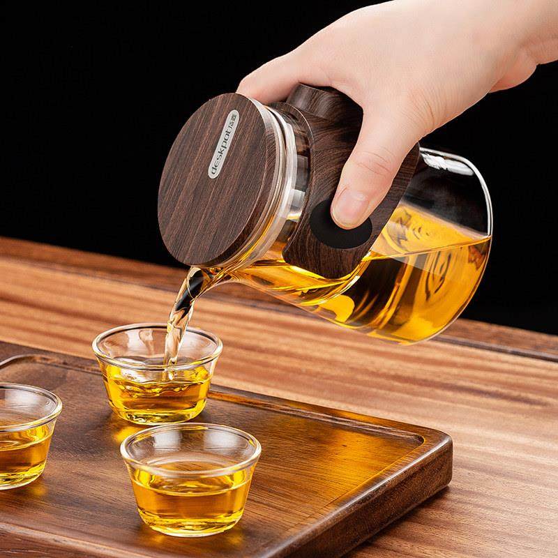 便携式全玻璃内胆飘逸杯泡茶壶小容量泡茶杯旅行茶具套装礼盒装