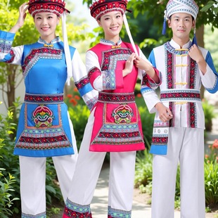 白族服装成人女云南大理少数民族演出服饰刺绣纯正舞台舞蹈表演服