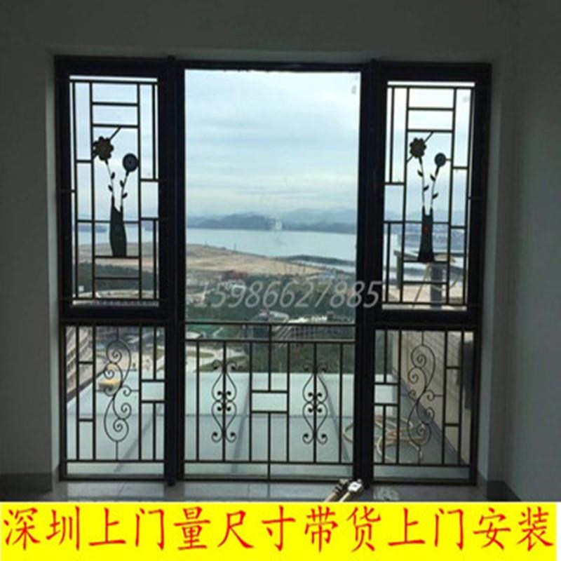 铝合金窗花防盗网房间窗户防护栏安全栏杆飘窗儿童防护窗防盗窗图片