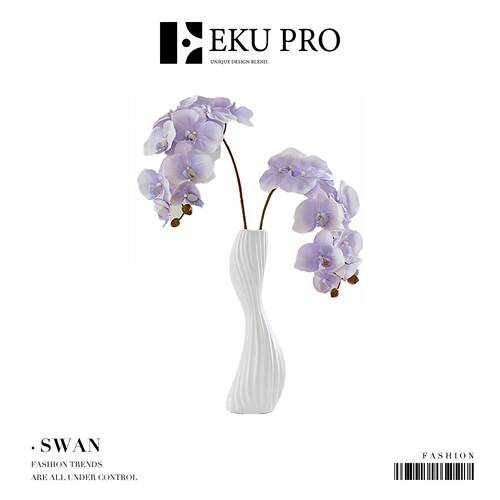 EKU PRO·天鹅·现代白色陶瓷花瓶北欧风花器客厅简约摆件 | Swan
