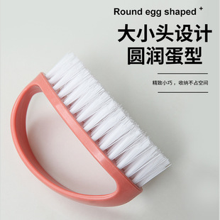 塑料小毛刷炫彩清洁刷弧形手柄鞋 刷多功能洗衣刷刷鞋 刷子不 包邮