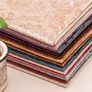 新款冰花绒欧式绒布小花短绒抱枕套坐垫压花婚庆背景软包面料批布