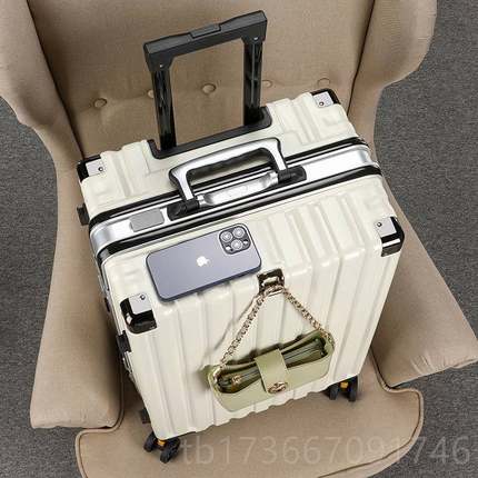 高档行李箱女小型20寸登机高杆颜值旅行箱铝框24结实学生耐用加厚