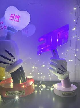 周杰伦林俊杰JAY演唱会荧光棒应援棒收纳摆件嘉年华米奇手握花瓶