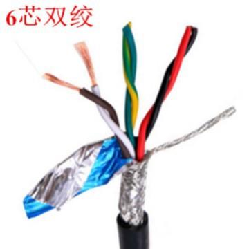纯铜RVSP6*0.15 0.2 0.3 0.5 0.75 1.0平方六芯双绞屏蔽485通讯线