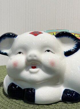 招财小花猪存钱摆件客厅玄关电视柜摆设儿童房可爱猪猪装饰工艺
