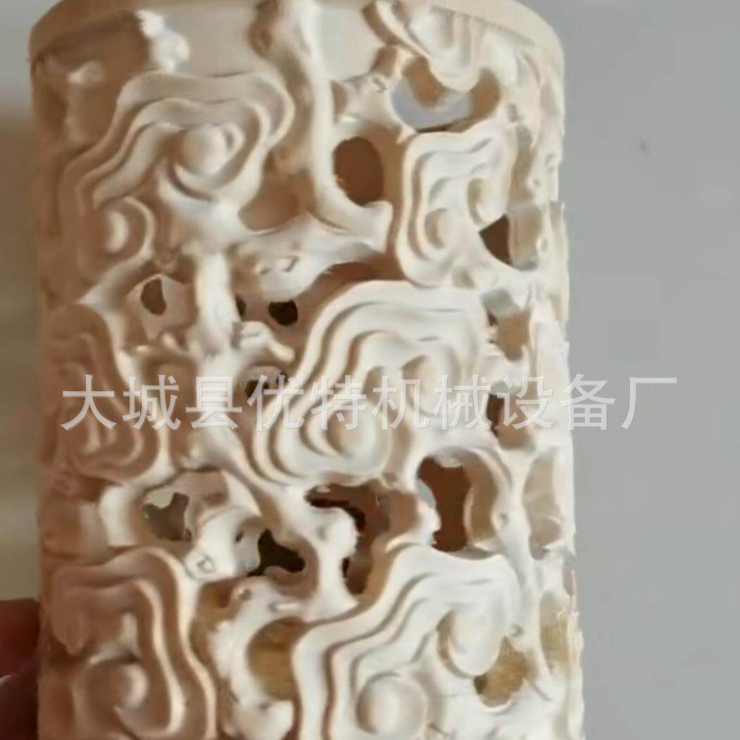 全自动竹筒笔筒数控雕刻机 竹子数控打孔雕刻机三轴圆雕机机