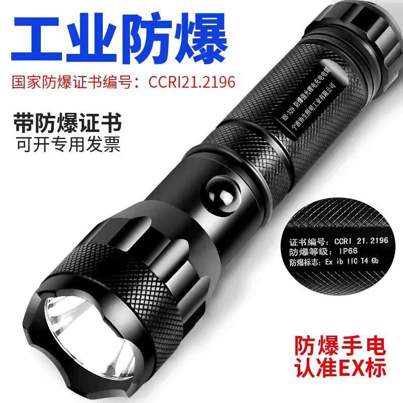 锐豹RB-329防爆强光手电筒充电防水化工厂加油站船用消防带防爆证