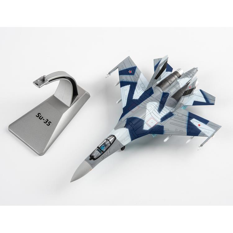 1:100 苏35模型 SU-35战斗机模型 SU35军事航模合金仿真飞机模型 拼搭/积木/模型/拼图/拼板 飞机模型 原图主图
