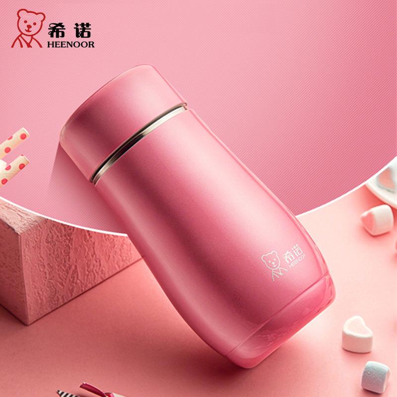 保温杯女士便携可爱水杯小巧公主杯时尚不锈钢直身杯9638