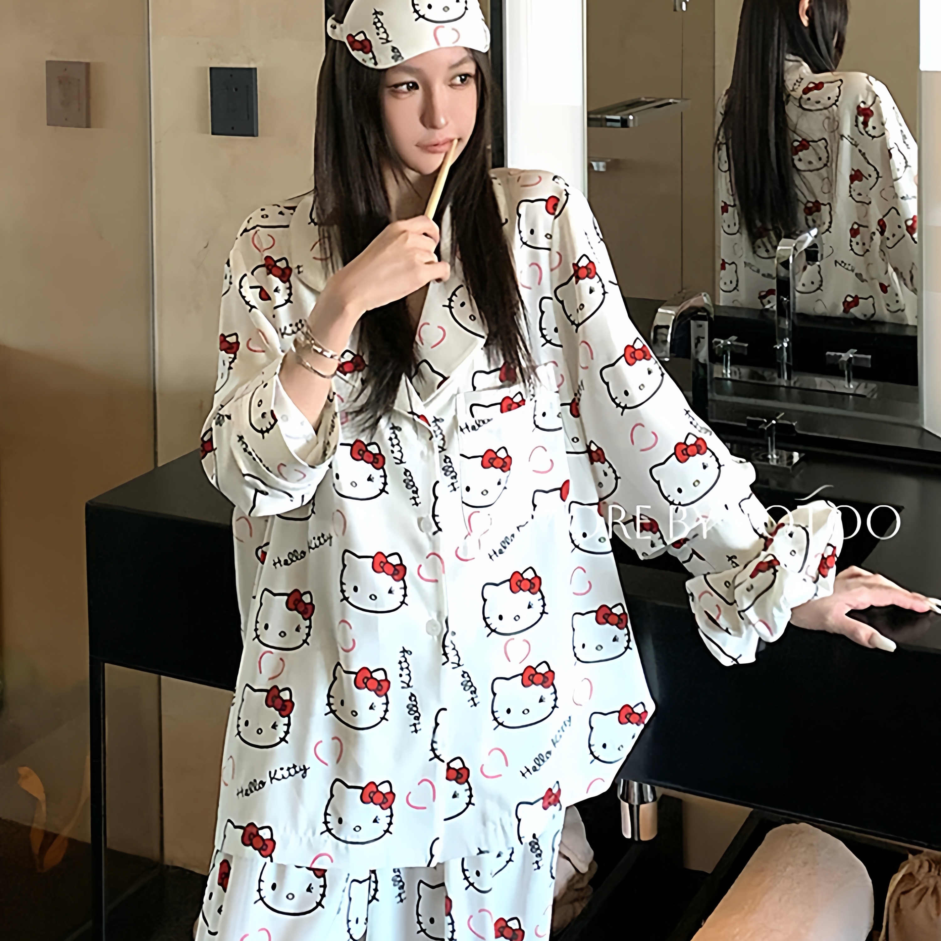 HelloKitty情侣睡衣春秋款两件套