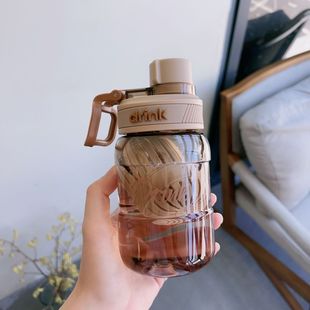 水杯女ins高颜值学生茶杯大容量便携夏季 夏日便携式 带茶隔耐