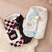 秋冬季 狗狗衣服拼接格子口袋马甲可牵引冲锋棉衣中小型犬宠物衣服