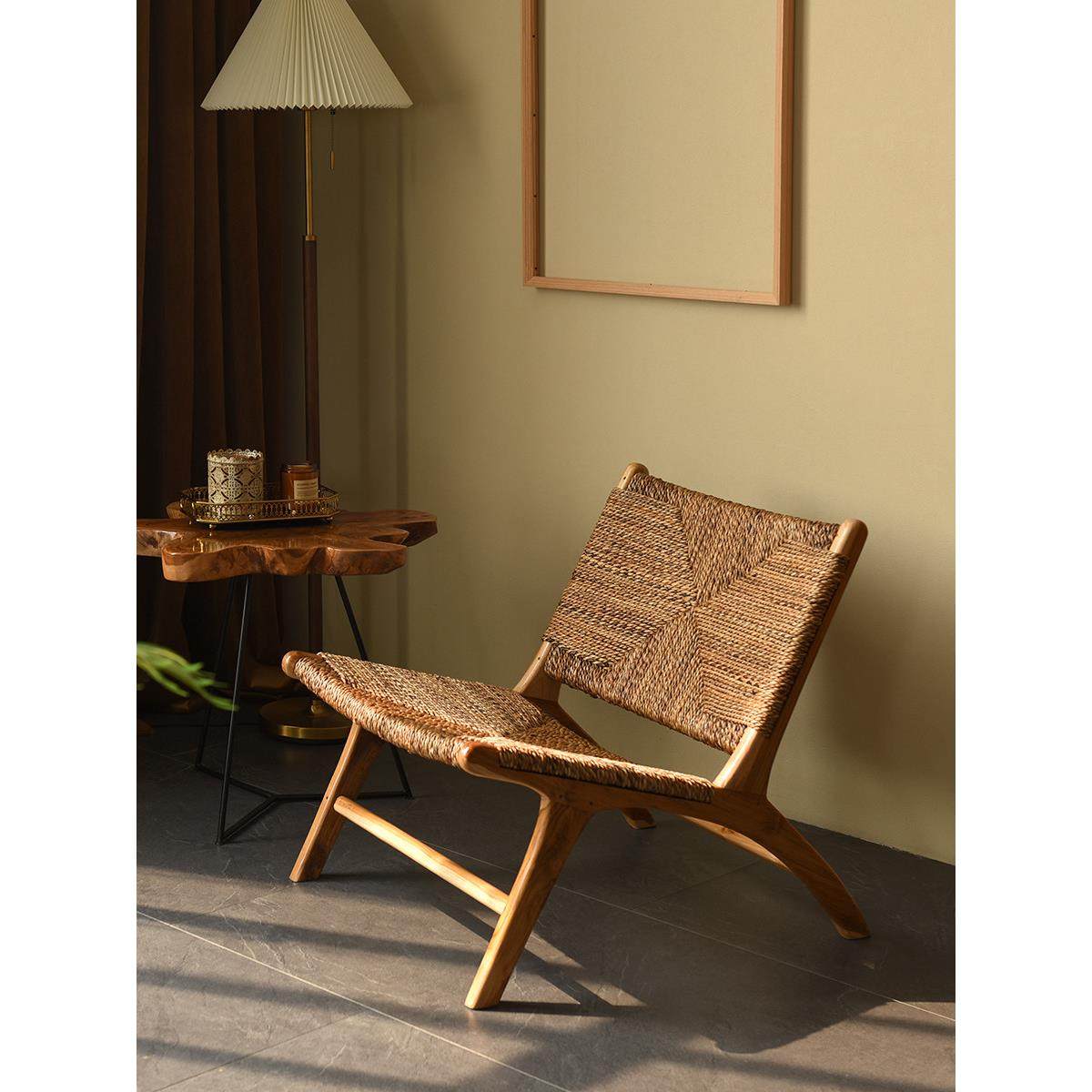 进口躺椅实木天然藤编单人沙发椅阳台民宿设计师诧寂家用休闲椅子,住宅家具,折叠椅/躺椅,淘宝优惠券,粉丝福利购,淘宝优惠卷