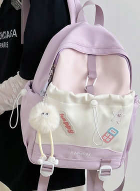 ins小众韩系小书包幼儿园紫色高颜值2025新款儿童外出背包男女