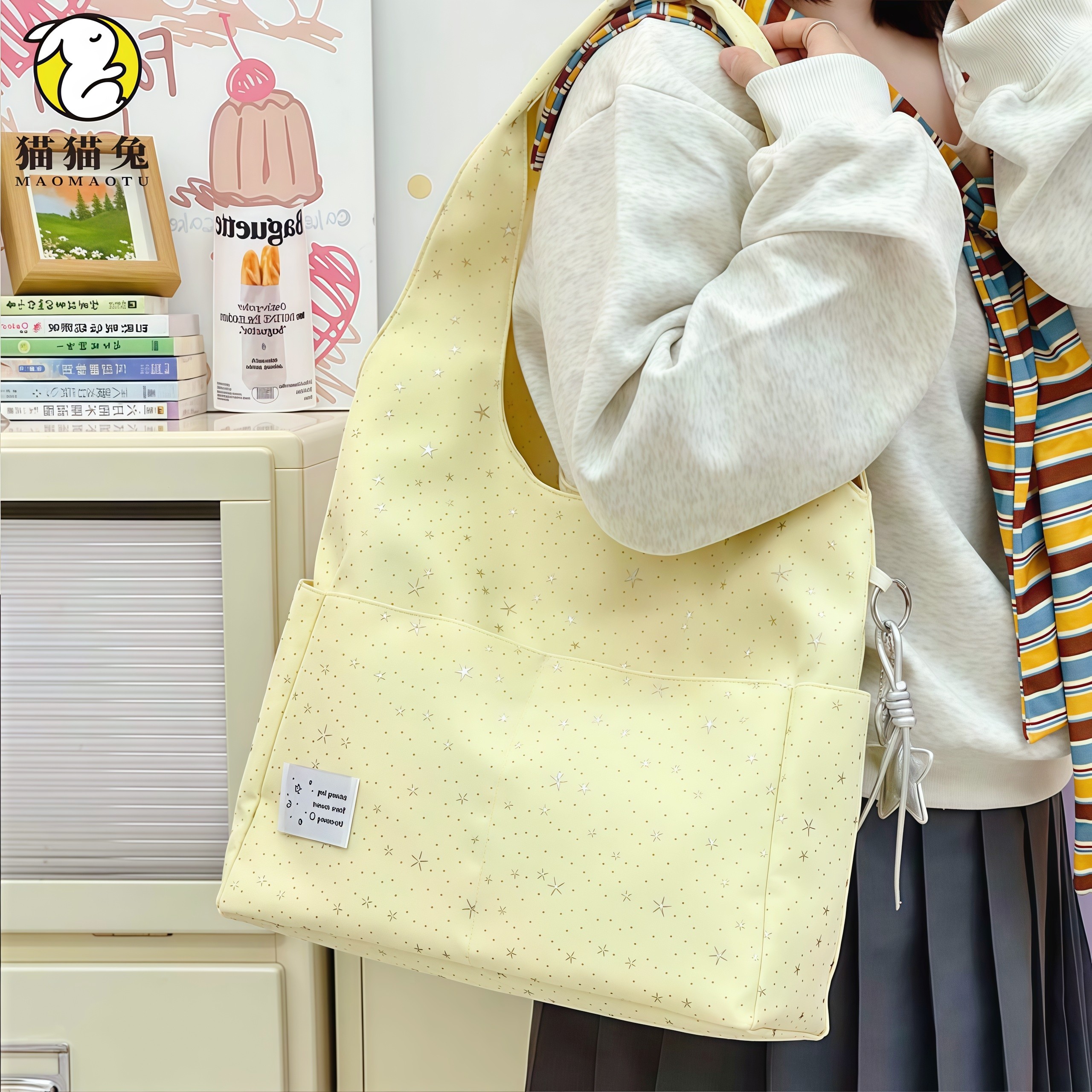 通勤托特包韩系ins风高颜值女学生轻便百搭大容量出行时尚单肩包,箱包皮具/热销女包/男包,托特包,淘宝优惠券,粉丝福利购,淘宝优惠卷