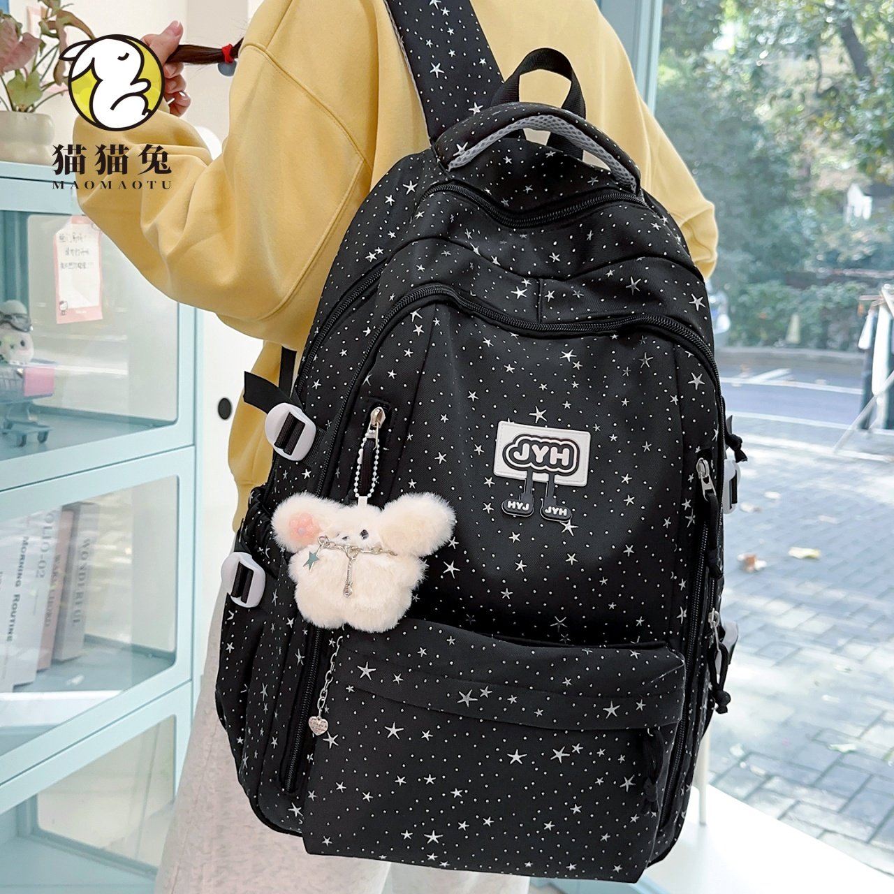 书包初中女生ins风 小众高颜值韩系大容量轻便旅游高中生通勤背包,箱包皮具/热销女包/男包,双肩背包,淘宝优惠券,粉丝福利购,淘宝优惠卷