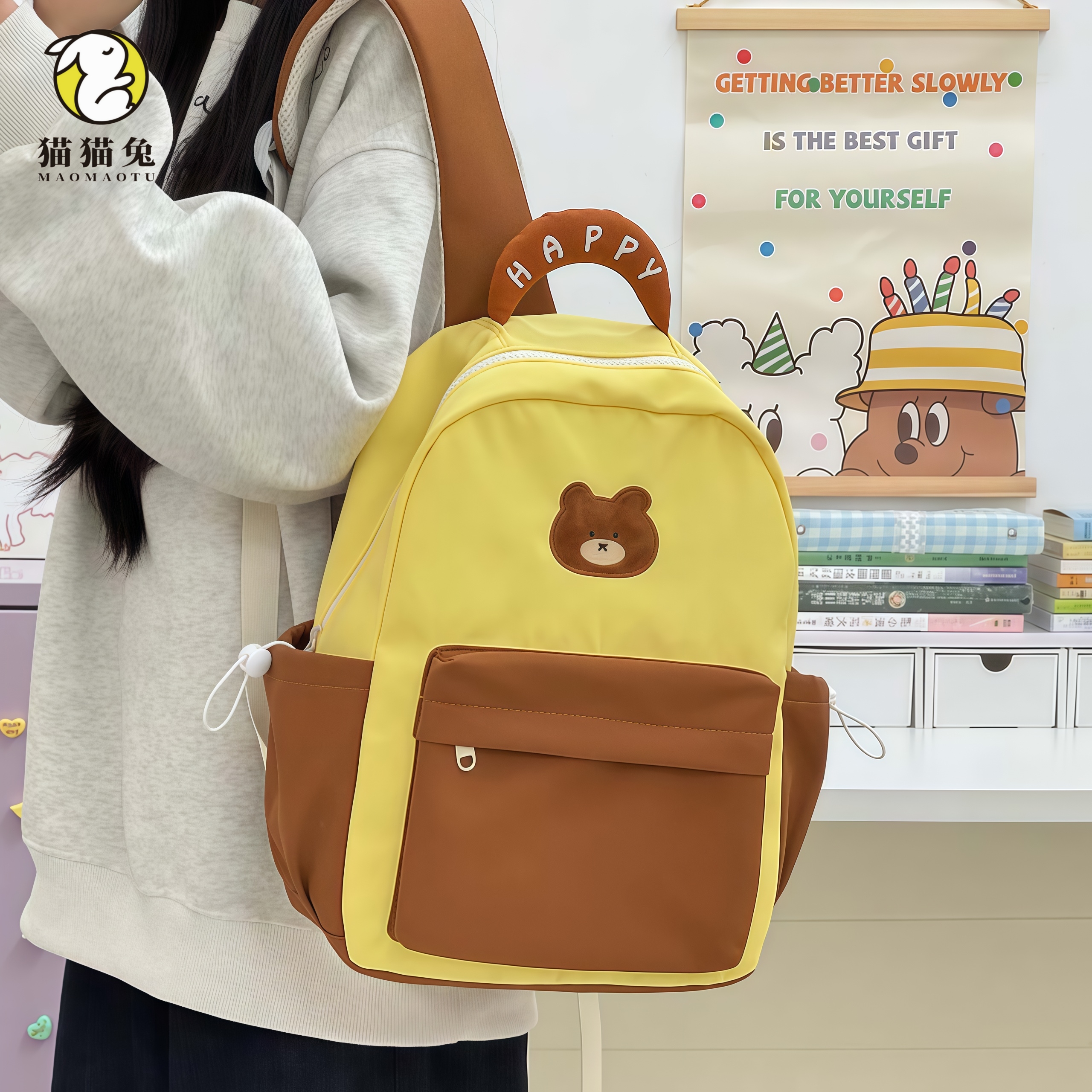 小巧轻便高颜值可爱卡通双肩书包