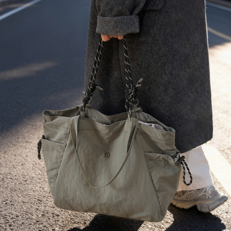 2025超火短途旅行尼龙布手提袋