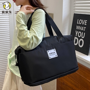 女士外出旅行包时尚大容量高颜值可折叠短途手提行李包可上飞机女