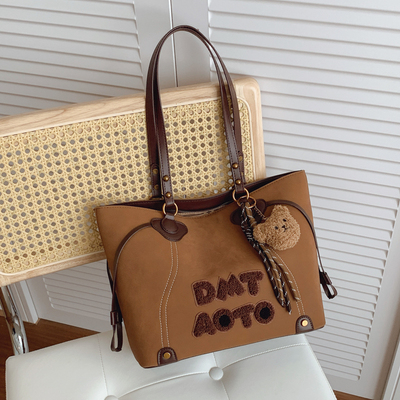 托特包硬挺立体学院风轻奢复古女