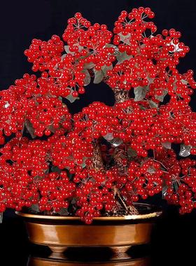 天然黄玉髓招发财摇钱树家居新房酒柜玄关店铺公司开业礼饰品摆件