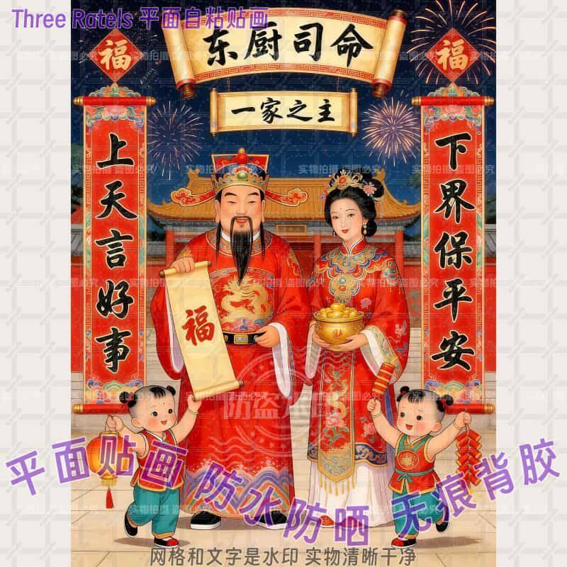 一家之主东厨司命灶君装饰贴纸客