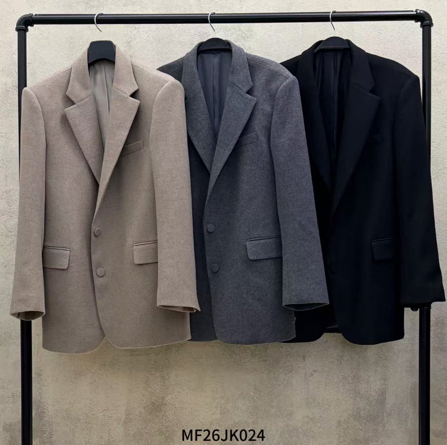 THE COLLECTORS韩国正品langer26含羊毛款保暖简约风口袋西装服