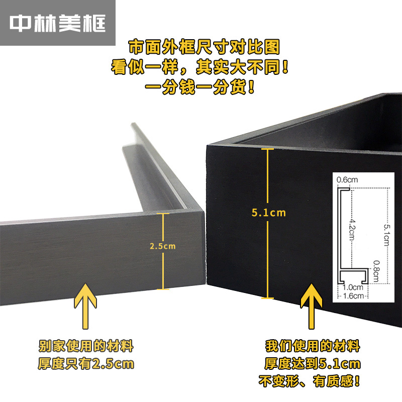 铝合金油画框布框油画外框画框y定制定做相框装裱边框数字油画金