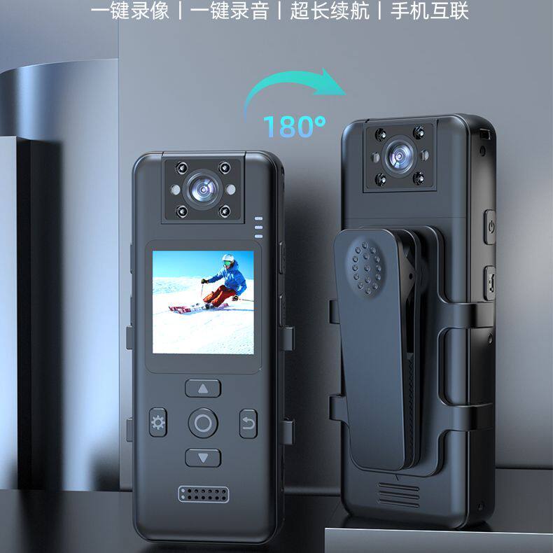 高清摄像机热点连手机播放夜视旋转镜头执法记录仪防抖4k运动相机