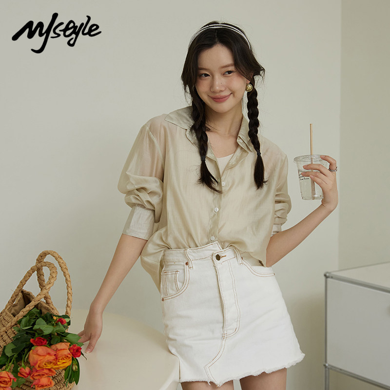 MJSTYLE莱赛尔天丝衬衫防晒衣女