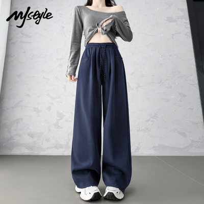 MJSTYLE美式运动阔腿休闲卫裤女