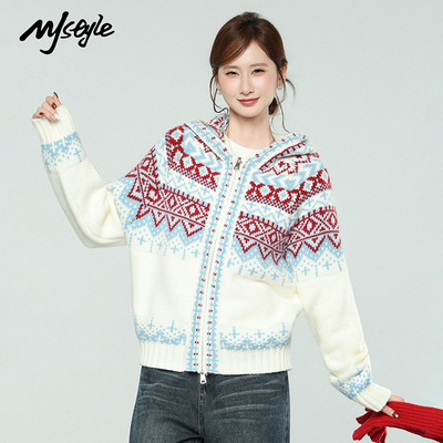 MJSTYLE费尔岛毛衫加厚毛衣女