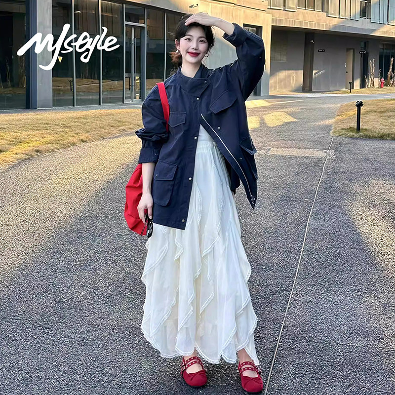 MJSTYLE仙女气质不规则半身裙女