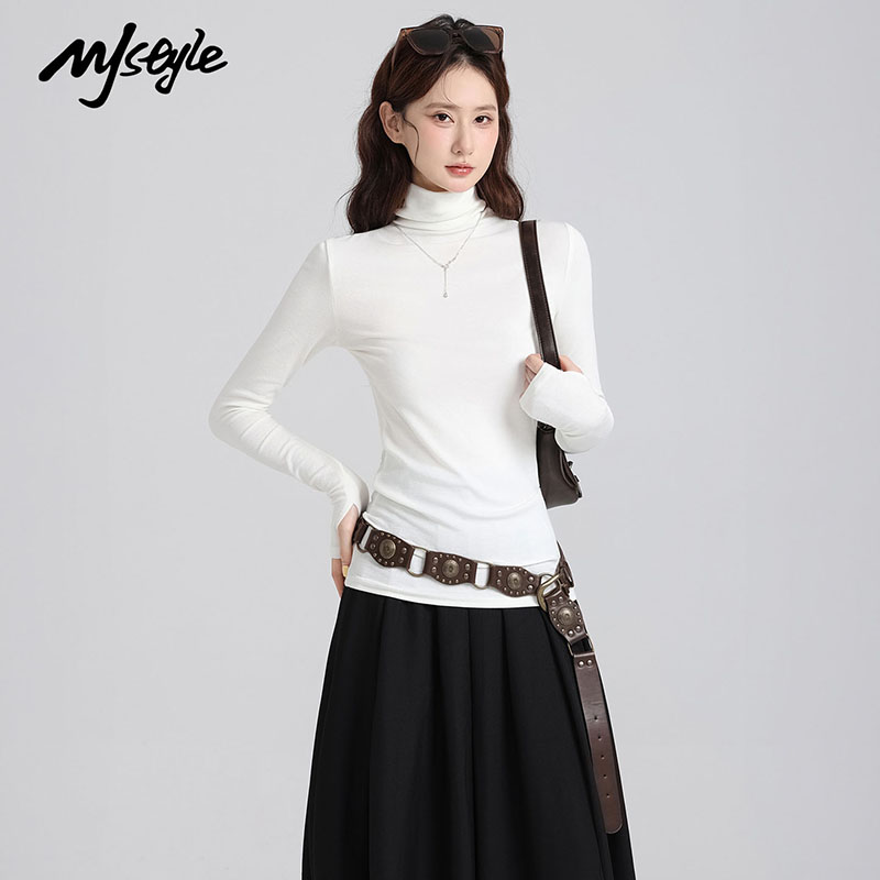 MJSTYLE气质软糯高领针织衫女冬