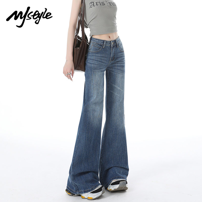 MJSTYLE美式微喇牛仔裤女2025