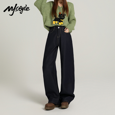 MJSTYLE美式加绒牛仔裤女2025