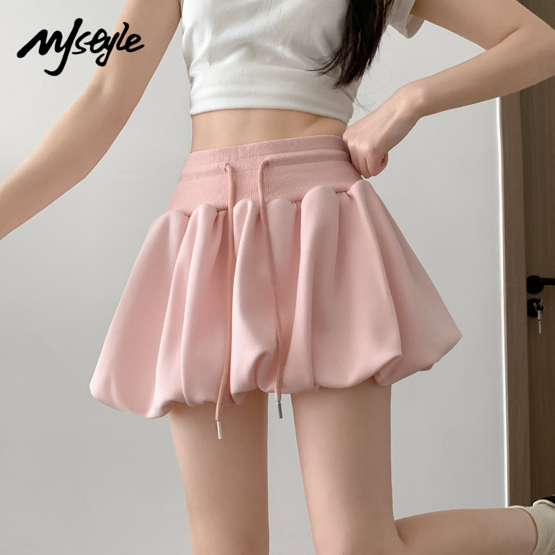 MJSTYLE粉色甜美花苞裙夏季薄款